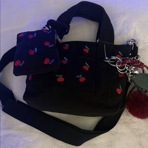 🍒🍒Madden Girl Black Mini Bag with Cherry Design 🍒🍒